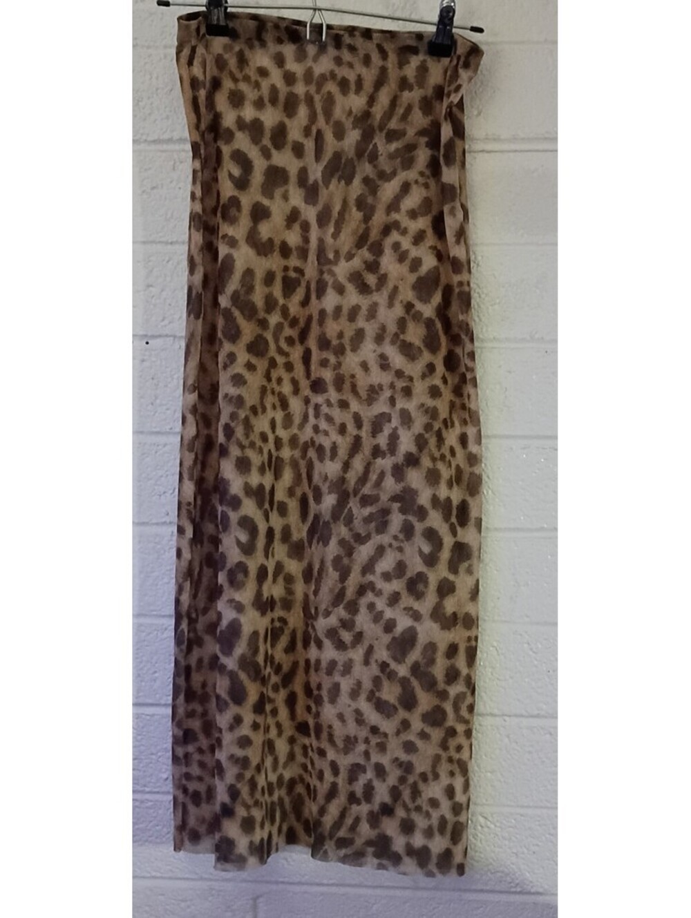 ZARA Medium Sheer Leopard Print Midi Skirt